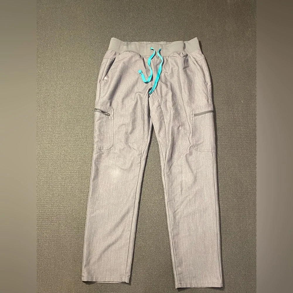 Figs Scrub Pants Womens Medium Kuaro Cargo W20SW2034 Nurse‎ Graphite Gray